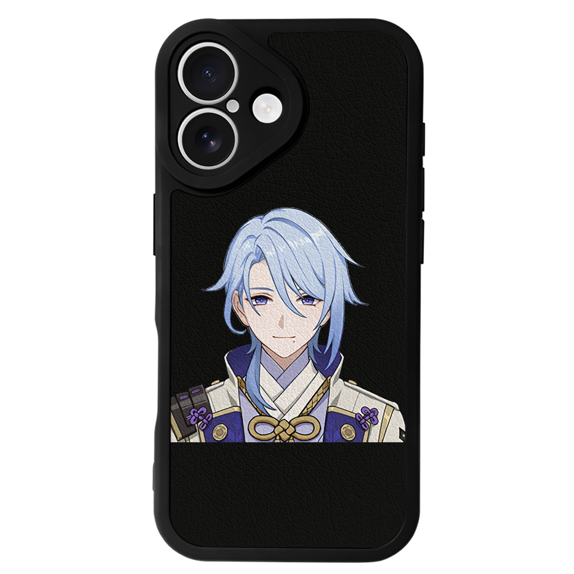 げんし神 神里綾人 かみさとあやと genshin Kamisato Ayato 【iPhone 16シリーズ対応】シリコンスマホケース（レザー調） 材質：シリコン